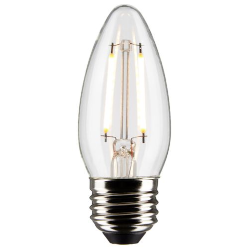 Main product image of 3 Watt B11 LED Bulb - Clear - Medium Base - 2700K - 250 Lumens - 120 Volt (10 Pack)