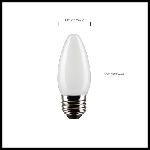 Main product image of 4 Watt B11 LED Bulb - Frosted - Medium Base - 2700K - 350 Lumens - 120 Volt (10 Pack)