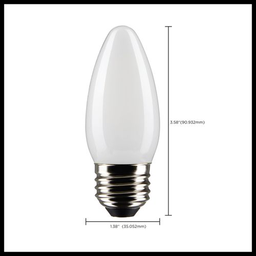 Main product image of 5.5 Watt B11 LED Bulb - Frosted - Medium Base - 2700K - 500 Lumens - 120 Volt (10 Pack)