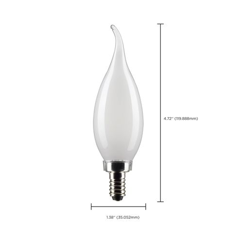 Main product image of 5.5 Watt CA10 LED Bulb - Frosted - Candelabra Base - 2700K - 500 Lumens - 120 Volt (10 Pack)