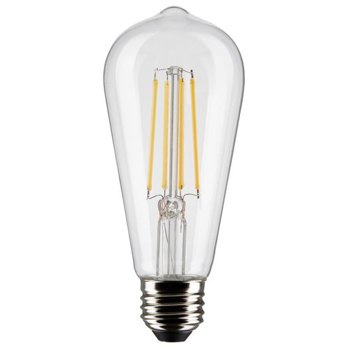 Main product image of 8 Watt ST19 LED Bulb - Clear: Medium Base - 2700K - 800 Lumens (8 Pack)