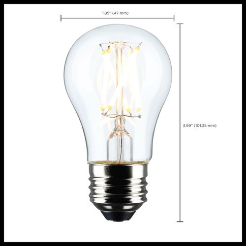 Main product image of 5.5 Watt A15 LED Bulb - Clear - Medium Base - 2700K - 450 Lumens (10 Pack)