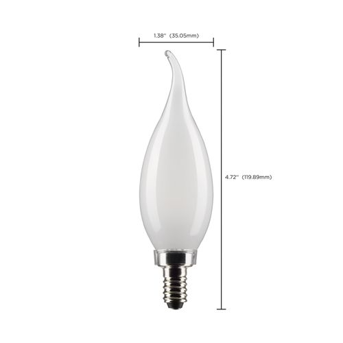 Main product image of 5.5 Watt CA10 LED Bulb - Frost Finish - Candelabra Base - 5000K - 120 Volt (10 Pack)