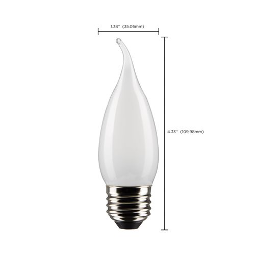Main product image of 4 Watt CA10 LED Bulb - Frost Finish - Medium Base - 5000K - 120 Volt (10 Pack)