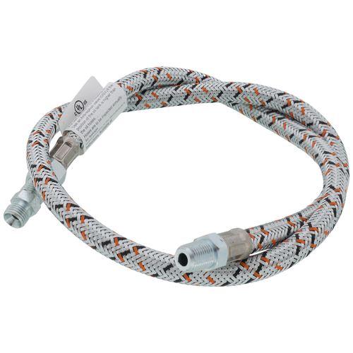 Main product image of 1/4" NPT (MxM) Flexible Oil Line, Braided Steel Covering (36" Length)