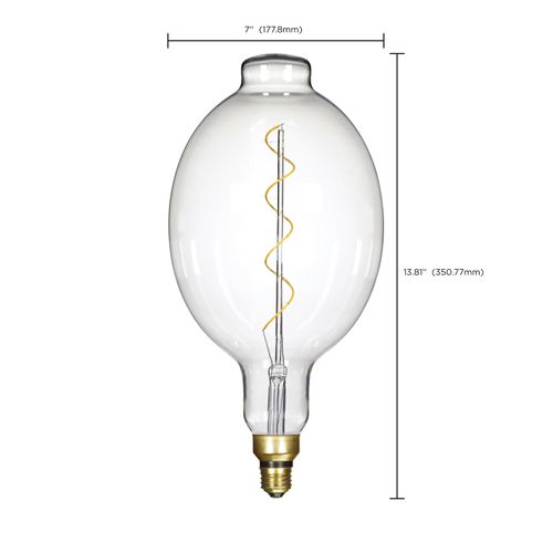 Main product image of 4 Watt BT56 LED vintage style Bulb - Clear - 25000 Average rated hours - Medium Base - 120 Volt (1 Pack)