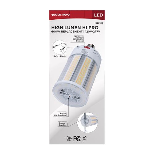 Main product image of 270/200/135W, 30K/40K/50K CCT, Field Selectable LED, Corncob, Mogul Extended Base, 120-277V, 600W HID Replacement