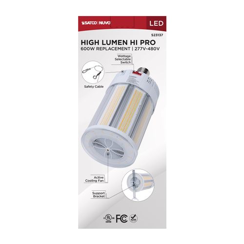 Main product image of 270/200/135W, 30K/40K/50K CCT, Field Selectable LED, Corncob, Mogul Extended Base, 277-480V, 600W HID Replacement
