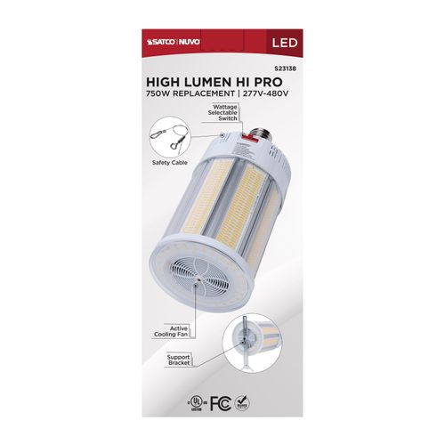 Main product image of 360/270/180W, 30K/40K/50K CCT, Field Selectable LED, Corncob, Mogul Extended Base, 277-480V, 750W HID Replacement