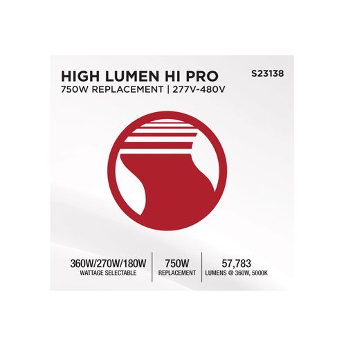 Main product image of 360/270/180W, 30K/40K/50K CCT, Field Selectable LED, Corncob, Mogul Extended Base, 277-480V, 750W HID Replacement