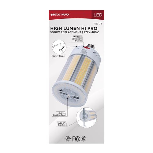 Main product image of 450/338/225W, 30K/40K/50K CCT, Field Selectable LED, Corncob, Mogul Extended Base, 277-480V, 1000W HID Replacement