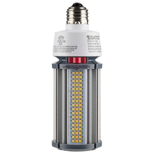 Main product image of 22/18/16 Wattage Selectable - LED HID Replacement Bulb - CCT Selectable - Type B - Ballast Bypass - Medium base - 100-277 Volt - ColorQuick Technology - PowerQuick Technology (1 Pack)