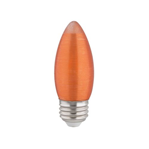 Main product image of 2 Watt C11 LED Bulb - Satin Spun - Amber - Medium base - 2100K - 100 Lumens - 120 Volt (5 Pack)