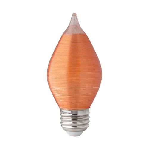 Main product image of 4 Watt C15 LED Bulb - Satin Spun - Amber - Medium base - 2100K - 240 Lumens - 120 Volt (5 Pack)