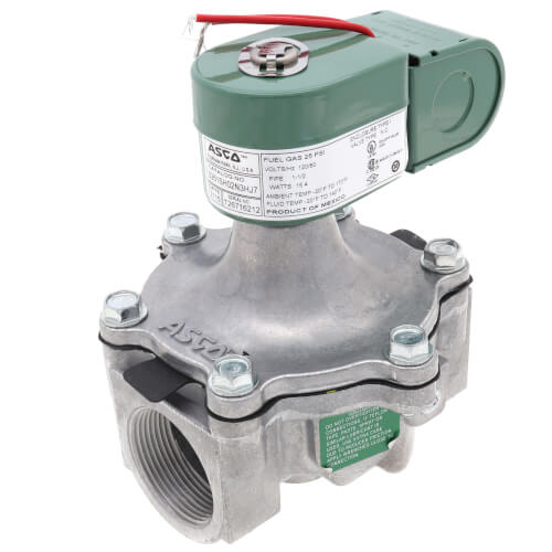 Main product image of 1-1/2" Threaded Normally Closed 2-Way Pilot Operated Gas Shutoff Valve (120V)