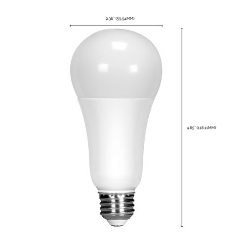 Main product image of 16.5 Watt - A19 LED Bulb - 90CRI - 2700K - Medium base - 220 deg. Beam Angle - 120 Volt - 1600 Lumens - CEC (4 Pack)