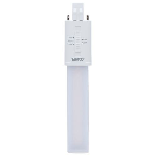 Main product image of 6W LED PL 2-PIN, GX23 Base, 27K/30K/35K/40K/50K CCT Selectable, 120-277V, Type B, Ballast Bypass (10 Pack)