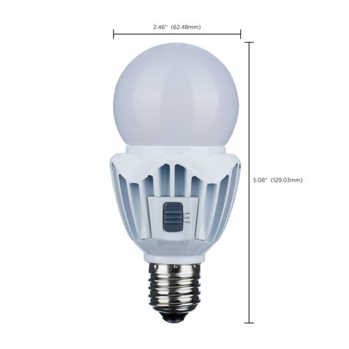 Main product image of 15 Watt LED A21 Bulb - High Lumen Output - 27K/40K/50K CCT Selectable - Medium Base - White Finish - 120V-277V (2 Pack)