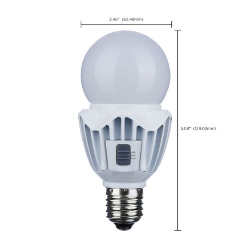 Main product image of 20 Watt LED A21 Bulb - High Lumen Output - 27K/40K/50K CCT Selectable - Medium Base - White Finish - 120V-277V (2 Pack)