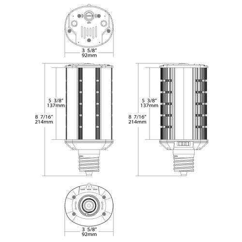 Main product image of 20/30/40 Wattage Selectable - LED Hi-Pro Wall Pack - CCT Selectable 3K/4K/5K - Type B - Ballast Bypass - Extended Mogul base - 100-277 Volt - ColorQuick Technology - PowerQuick Technology (1 Pack)