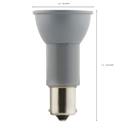 Main product image of 3 Watt - R12 LED Bulb - 3000K - Bayonet Single Contact Base - 12 Volt (4 Pack)