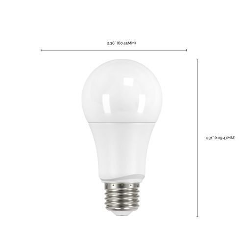 Main product image of 9.5 Watt - A19 LED Bulb - Frosted - 4000K - Medium base - 220 deg. Beam Angle - 120 Volt - Non-Dimmable (16 Pack)