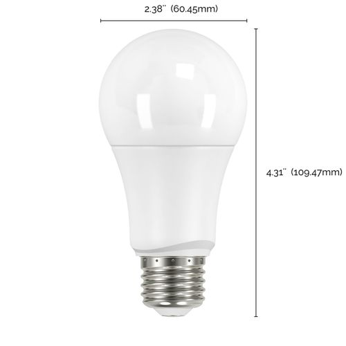 Main product image of 9.5 Watt - A19 LED Bulb - Frosted - 3000K - Medium base - 220 deg. Beam Angle - 120 Volt - Non-Dimmable (16 Pack)