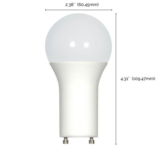 Main product image of 9.8 Watt - A19 LED Bulb - 4000K - GU24 base - 220 deg. Beam Angle - 120 Volt (1 Pack)