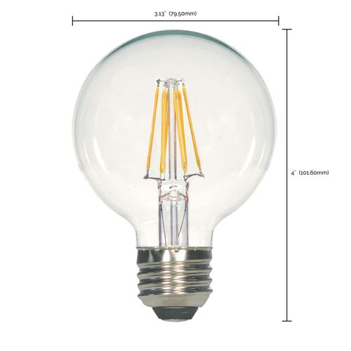 Main product image of 5.5 Watt G25 LED Bulb - Clear - Medium base - 2700K - 500 Lumens - 120 Volt (4 Pack)