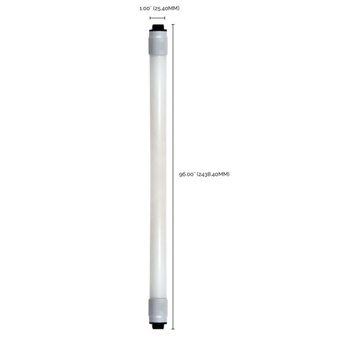 Main product image of 40 Watt - 8 Foot - T8 LED Bulb - 5000K - Recessed Double Contact base - 50000 Average rated hours - 5500 Lumens - Type B - Ballast Bypass - Double Ended Wiring (10 Pack)