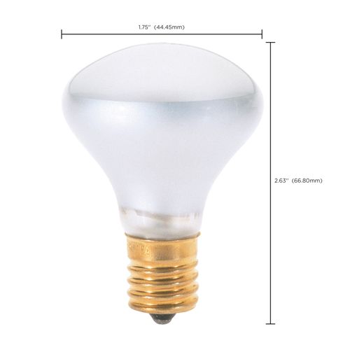 Main product image of 25 Watt R14 Incandescent Bulb - Frost - 1500 Average rated hours - 135 Lumens - Intermediate base - 120 Volt (15 Pack)