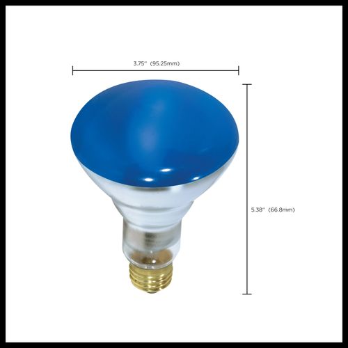 Main product image of 75 Watt BR30 Incandescent Bulb - Blue - 2000 Average rated hours - Medium base - 130 Volt (8 Pack)
