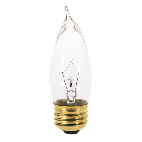 Main product image of 25 Watt CA10 Incandescent Bulb - Clear - 1500 Average rated hours - 210 Lumens - Medium base - 120 Volt (60 Pack)
