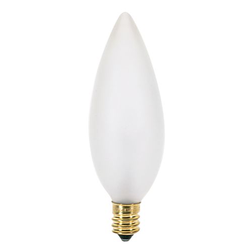 Main product image of 25 Watt BA9 1/2 Incandescent Bulb - Frost - 1500 Average rated hours - 212 Lumens - Candelabra base - 120 Volt (60 Pack)