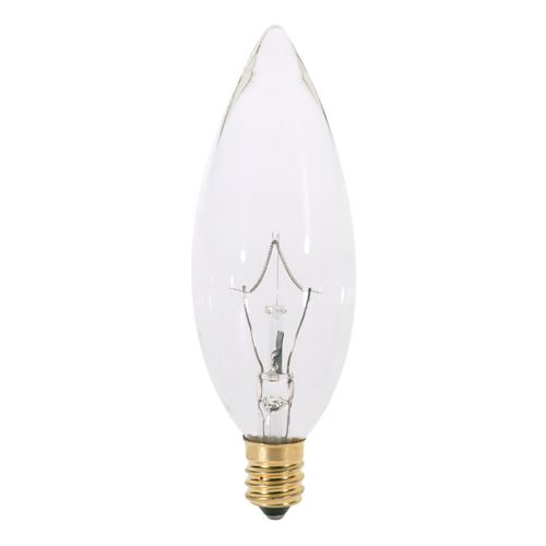Main product image of 25 Watt B10 Incandescent Bulb - Clear - 1000 Average rated hours - 200 Lumens - European base - 220 Volt (30 Pack)