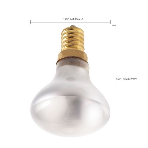 Main product image of 40 Watt R14 Incandescent Bulb - Frost - 1500 Average rated hours - 280 Lumens - European base - 130 Volt (16 Pack)