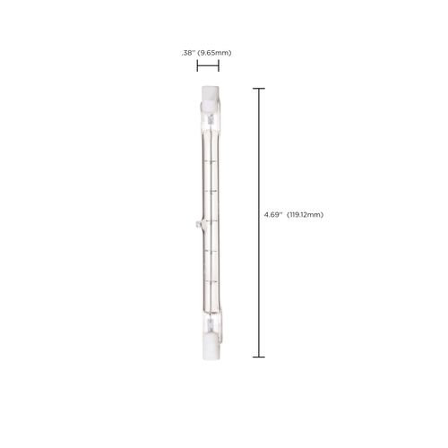 Main product image of 500 Watt Halogen - T3 Bulb - Clear - 1500 Average rated hours - 9500 Lumens - Double Ended base - 120 Volt (4 Pack)