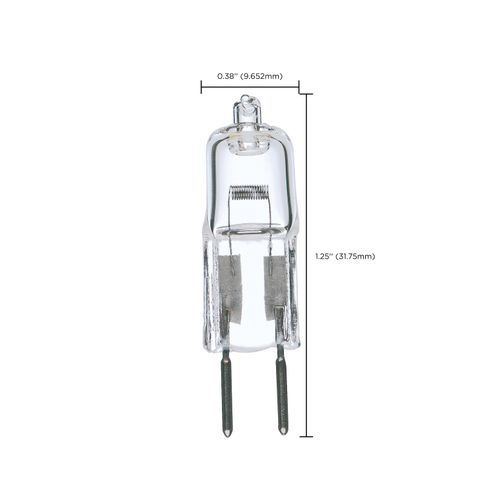 Main product image of 20 Watt Halogen - T3 Bulb - Clear - 2000 Average rated hours - 300 Lumens - Bi Pin G4 base - 12 Volt (12 Pack)