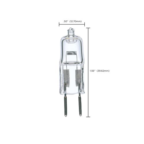 Main product image of 35 Watt Halogen - T4 Bulb - Clear - 2000 Average rated hours - 595 Lumens - Bi Pin GY6.35 base - 12 Volt (12 Pack)