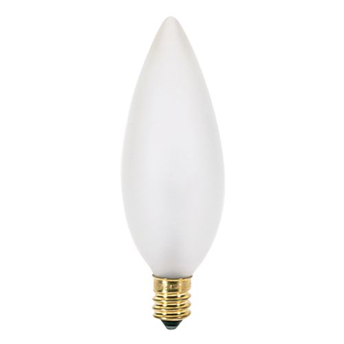 Main product image of 25 Watt BA9 1/2 Incandescent Bulb - Frost - 1500 Average rated hours - 212 Lumens - Candelabra base - 120 Volt (30 Pack)