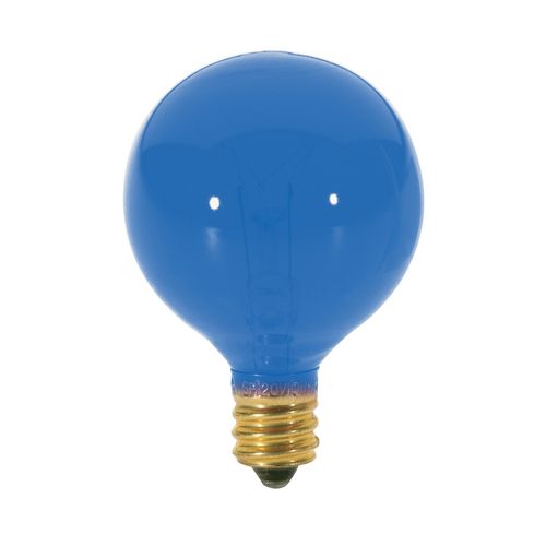 Main product image of 10 Watt G12 1/2 Incandescent Bulb - Transparent Blue - 1500 Average rated hours - Candelabra base - 120 Volt (40 Pack)
