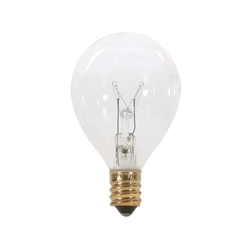 Main product image of 10 Watt G12 1/2 Pear Incandescent Bulb - Clear - 1500 Average rated hours - 60 Lumens - Candelabra base - 120 Volt (40 Pack)