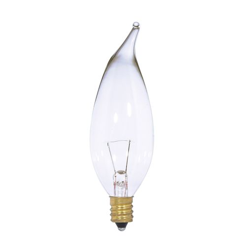 Main product image of 25 Watt CA10 Incandescent Bulb - Clear - 1500 Average rated hours - 250 Lumens - Candelabra base - 12 Volt (30 Pack)