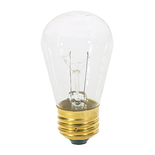 Main product image of 11 Watt S14 Incandescent Bulb - Clear - 2500 Average rated hours - 80 Lumens - Medium base - 130 Volt (40 Pack)