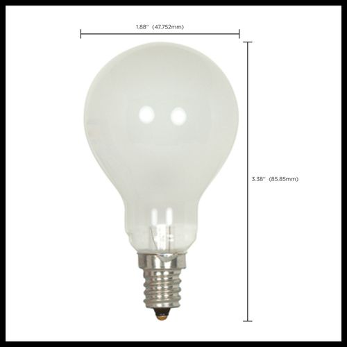 Main product image of 40 Watt A15 Incandescent - Frost - Appliance Lamp - 1000 Average rated hours - 420 Lumens - Candelabra base - 130 Volt (40 Pack)