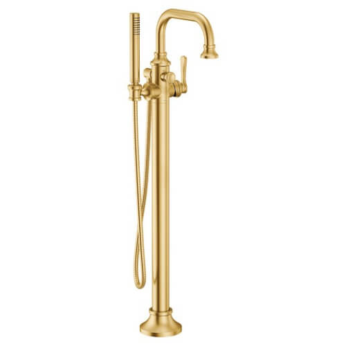 Main product image of Colinet Single Handle Floor Mounted Tub Filler w/ Hand Shower (Brushed Gold), S44507BG