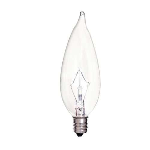 Main product image of 25 Watt CA9 1/2 Incandescent Bulb - Clear - 2500 Average rated hours - 212 Lumens - Candelabra base - 120 Volt (30 Pack)