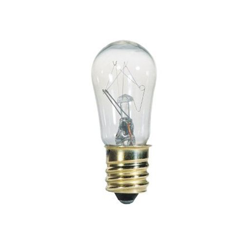 Main product image of 3 Watt S6 Incandescent Bulb - Clear - 1500 Average rated hours - 10 Lumens - Candelabra base - 130 Volt (8 Pack)