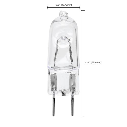 Main product image of 100 Watt Halogen - T4 Bulb - Clear - 2000 Average rated hours - 1700 Lumens - Bi Pin G8 base - 120 Volt (8 Pack)