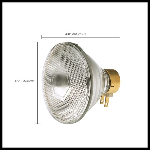 Main product image of 65 Watt PAR38 Incandescent Bulb - Clear - 2000 Average rated hours - 765 Lumens - Side Prong base - 120 Volt (3 Pack)